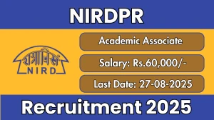 NIRDPR Academic Associate Recruitment 2025 - Apply Offline