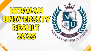 Nirwan University Result 2025 Released at nirwanuniversity.ac.in Direct Link to Download 1st and 4th Semester Result
