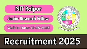 NIT Raipur Junior Research Fellow Recruitment 2025 – Walk in
