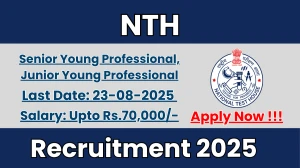NTH Recruitment 2025 - Apply Offline for 24 Senior Young Professional, Junior Young Professional Posts