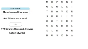 NYT Strands Hints and Answers for August 21, 2025