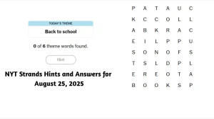 NYT Strands Hints and Answers for August 25, 2025