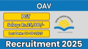 OAV PGT Recruitment 2025 - Apply Offline