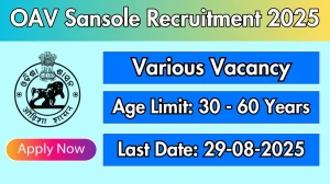 OAV Sansole Warden Recruitment 2025 - Apply Offline