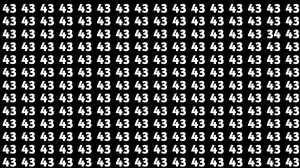 Observation Find It Out: Within 6 Seconds Spot The Number 34 among 43