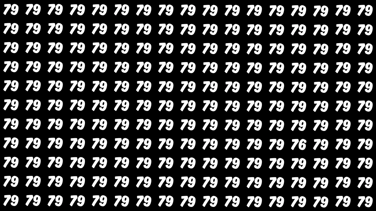 Observation Find It Out: Within 7 Seconds Spot The Number 76 among 79s
