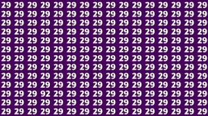 Observation Find It Out: Within 7 Seconds Spot The Number 92 among 29s