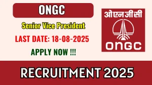 ONGC Senior Vice President Recruitment 2025 - Apply Online ONGC Senior Vice President Recruitment 2025 - Apply Online