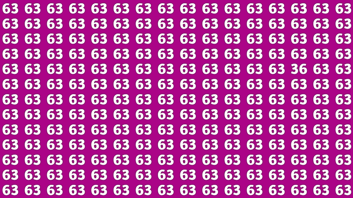 Only the top 1% of geniuses with eagle eyes can find 36 in 6 secs