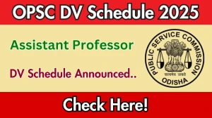OPSC Assistant Professor DV Schedule 2025: Check Document Verification Date @ opsc.gov.in