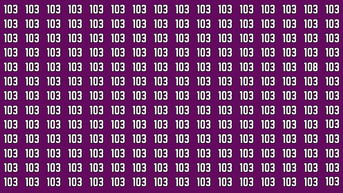 Optical Illusion 7 Seconds Challenge: Only People with Eagle Eyes Can spot the Number 108