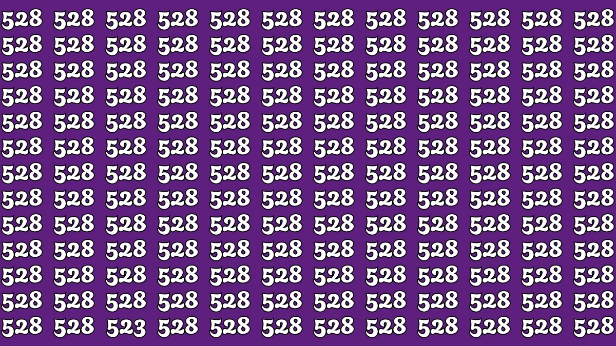 Optical Illusion 7 Seconds Challenge: Only People with Eagle Eyes Can spot the Number 523