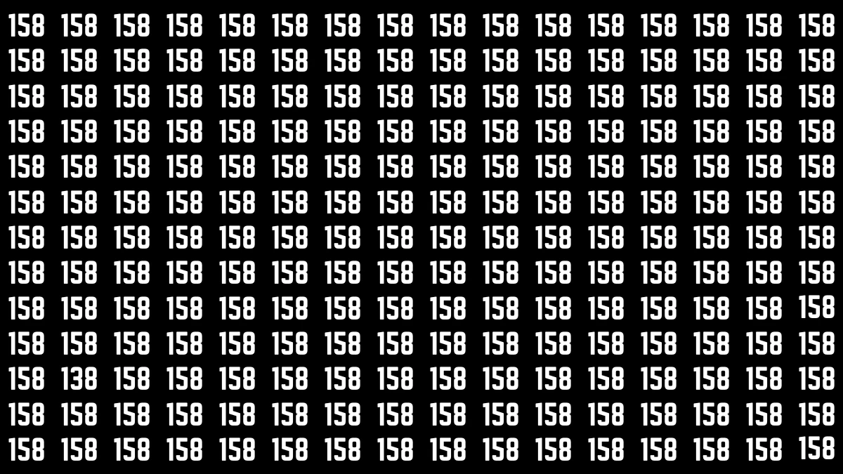 Optical Illusion 8 Seconds Challenge: Only People with Eagle Eyes Can spot the Number 138s