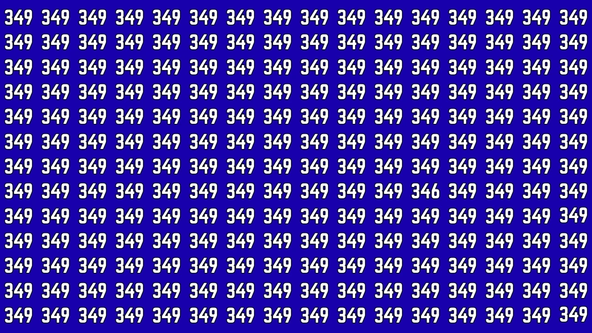 Optical Illusion 8 Seconds Challenge: Only People with Eagle Eyes Can spot the Number 346s
