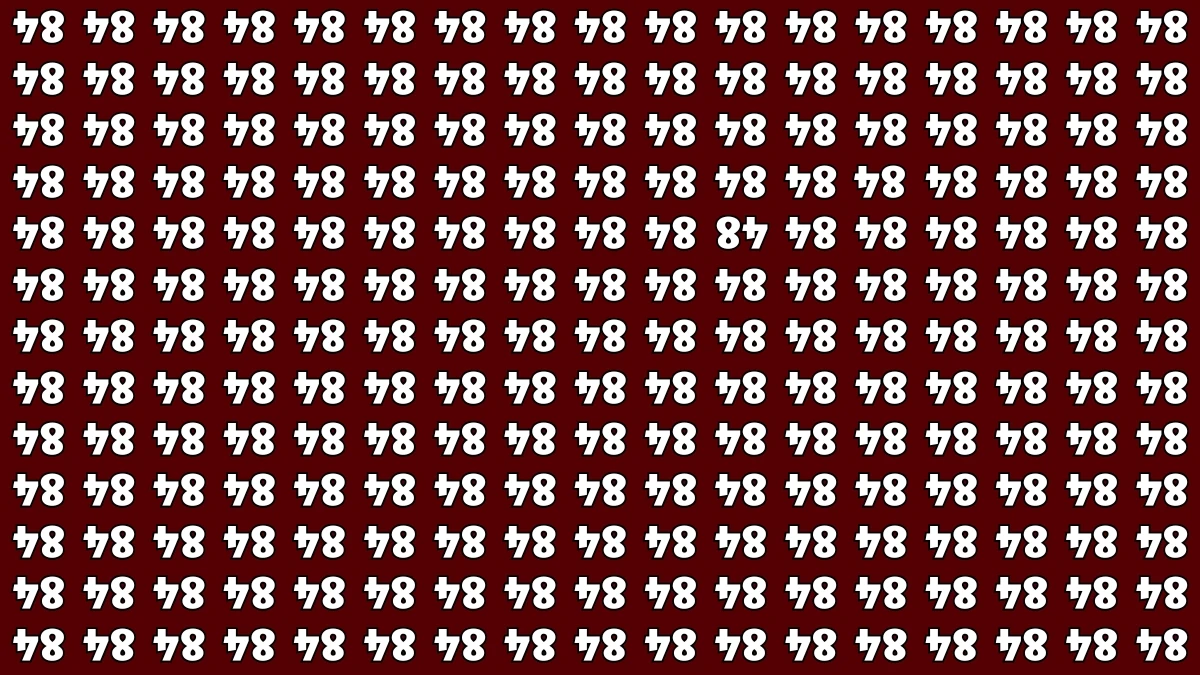 Optical Illusion IQ Test: Are You A Genius? Within 6 Seconds Spot The Inverted 48 among Inverted 84s
