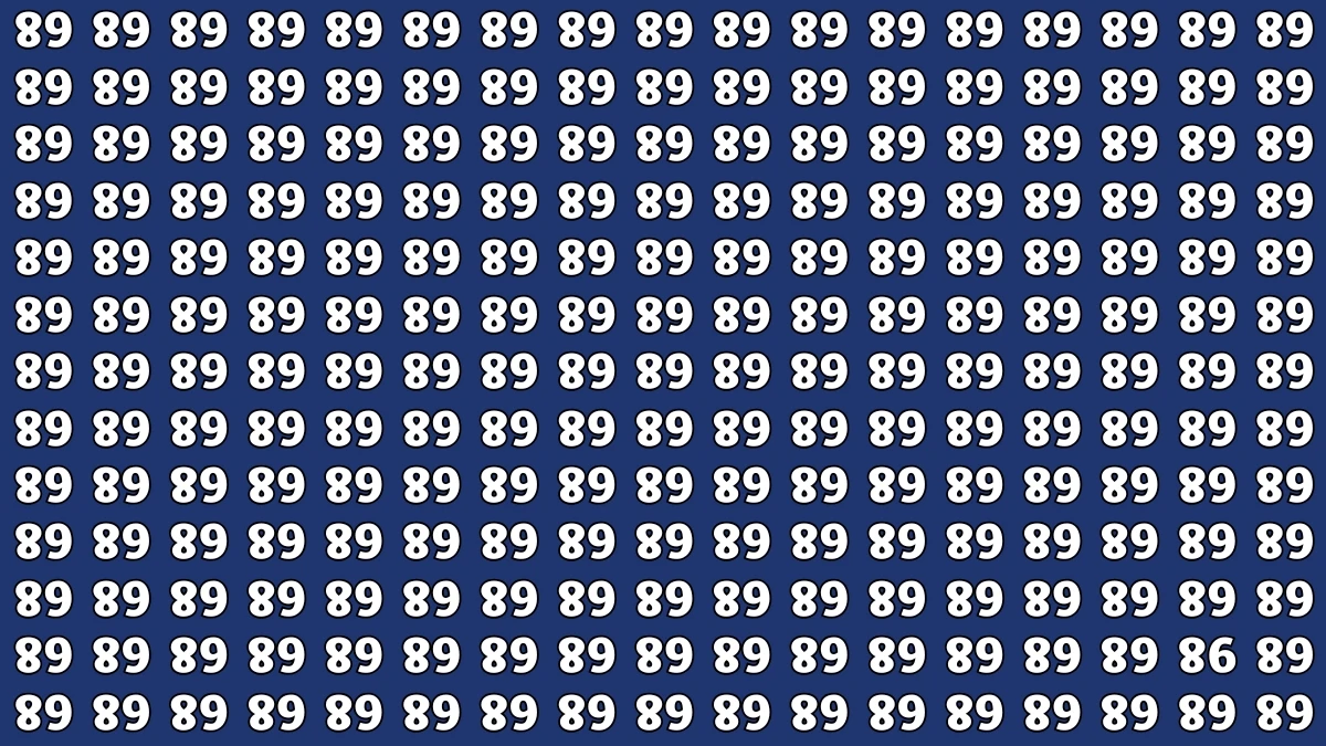 Optical Illusion IQ Test: Are You A Genius? Within 8 Seconds Spot The Inverted 98 among Inverted 68s