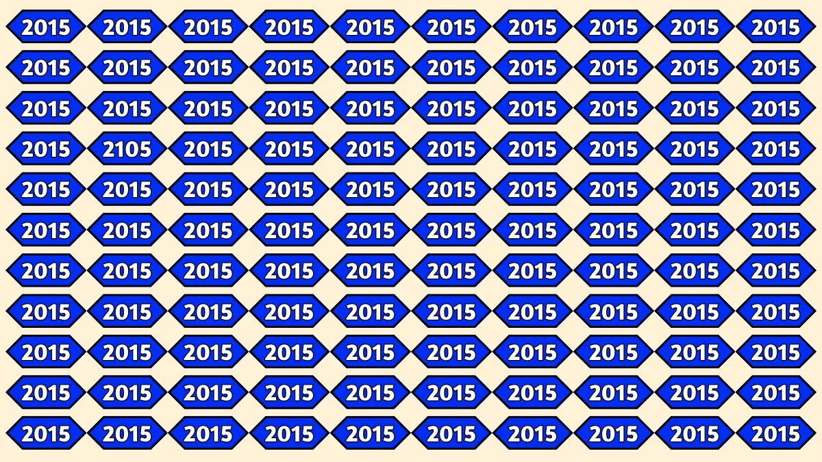 Optical Illusion Puzzle IQ Test: Within 6 Seconds Spot The Number 2105 among 2015s
