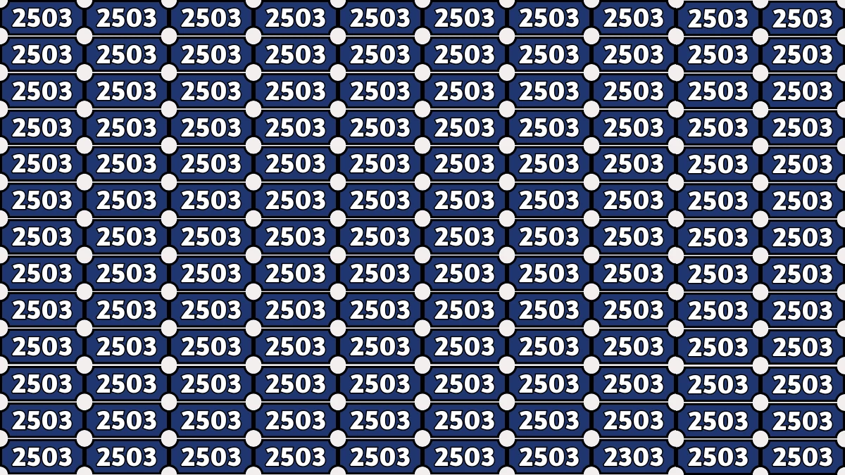 Optical Illusion Puzzle IQ Test: Within 7 Seconds Spot The Number 2303 among 2503