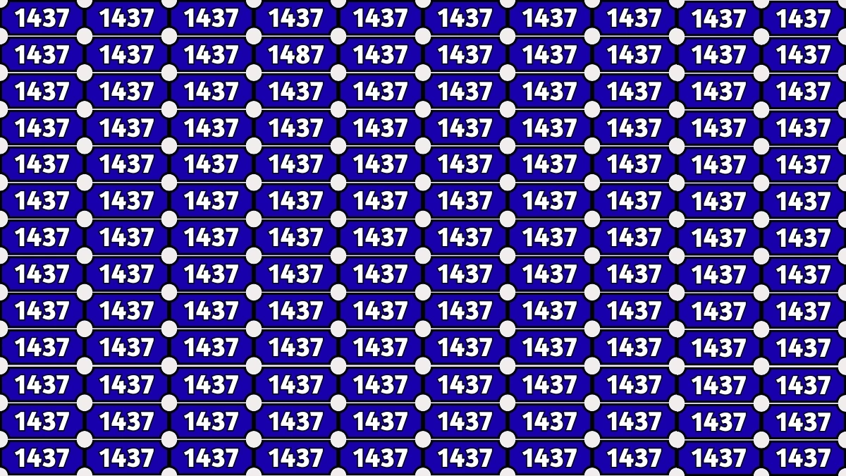 Optical Illusion Puzzle IQ Test: Within 9 Seconds Spot The Number 1487 among 1437s