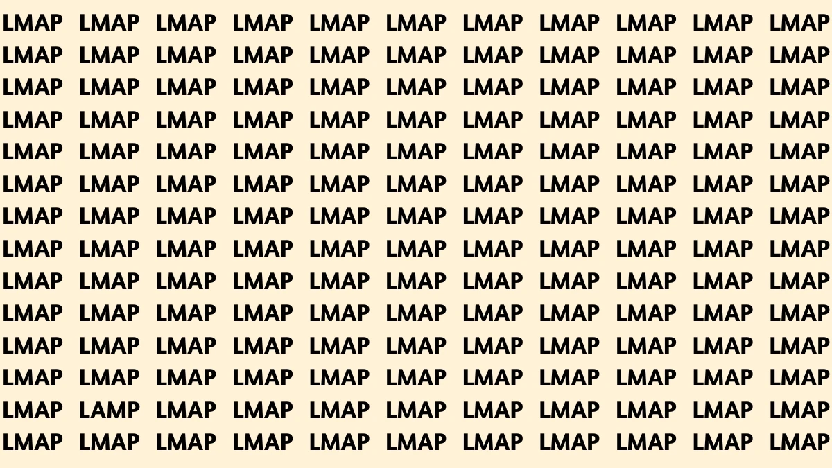 Optical Illusion Visual Test: Within 8 Seconds Spot The Word LAMP among LMAPs