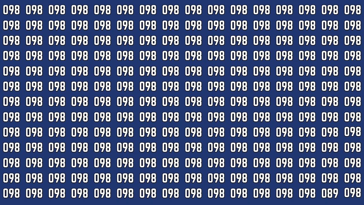 Optical Illusion: Within 5 Seconds If You Can Spot 089, Your Brain Works Differently!