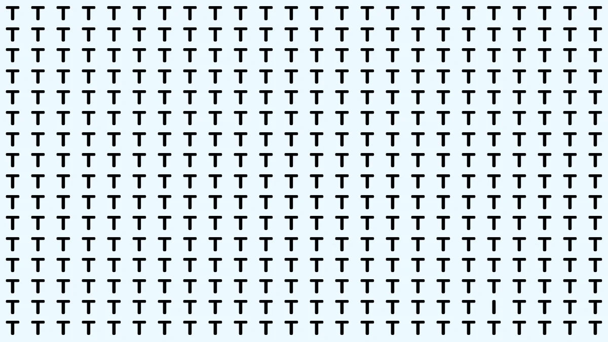Optical Illusion: Within 5 Seconds Spot The Letter I among T