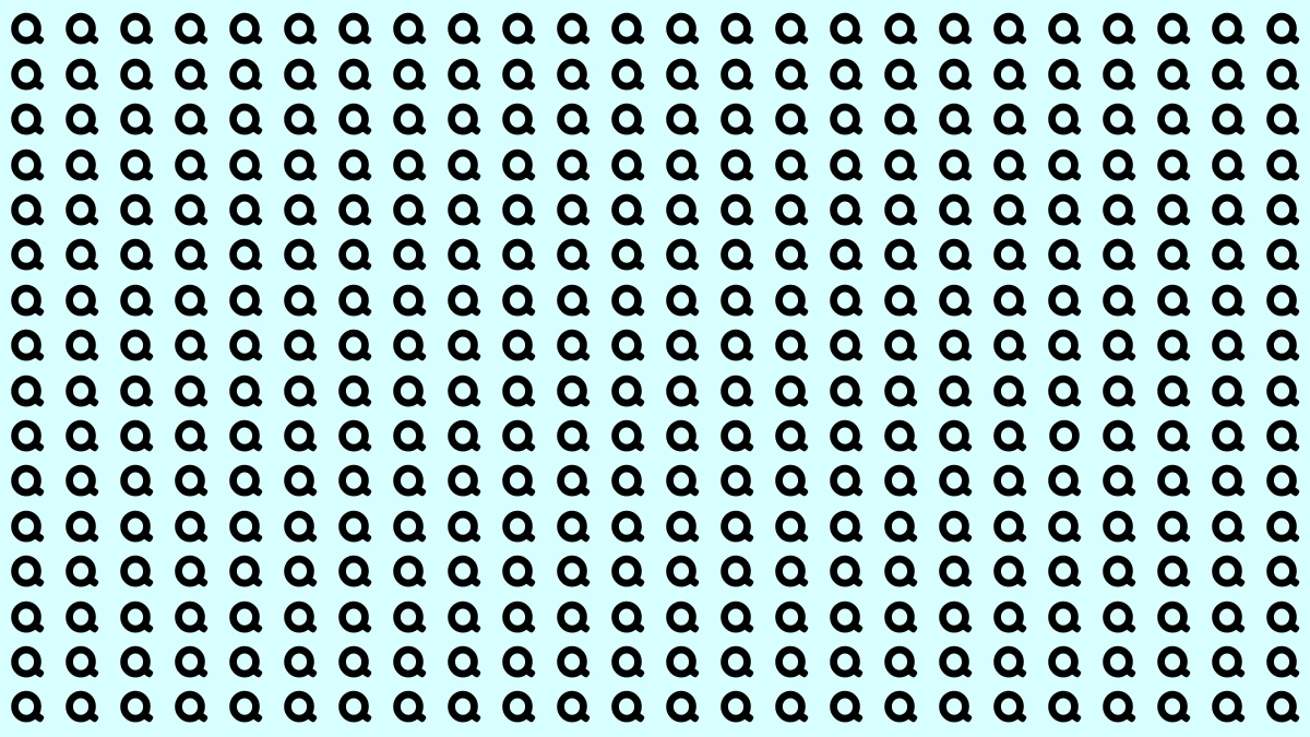 Optical Illusion: Within 5 Seconds Spot The Letter O among Q