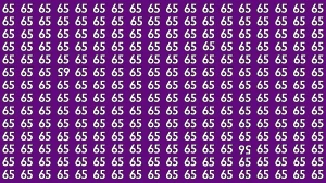 Optical Illusion: Within 6 Seconds Spot The Inverted 56 and 65 among 65s