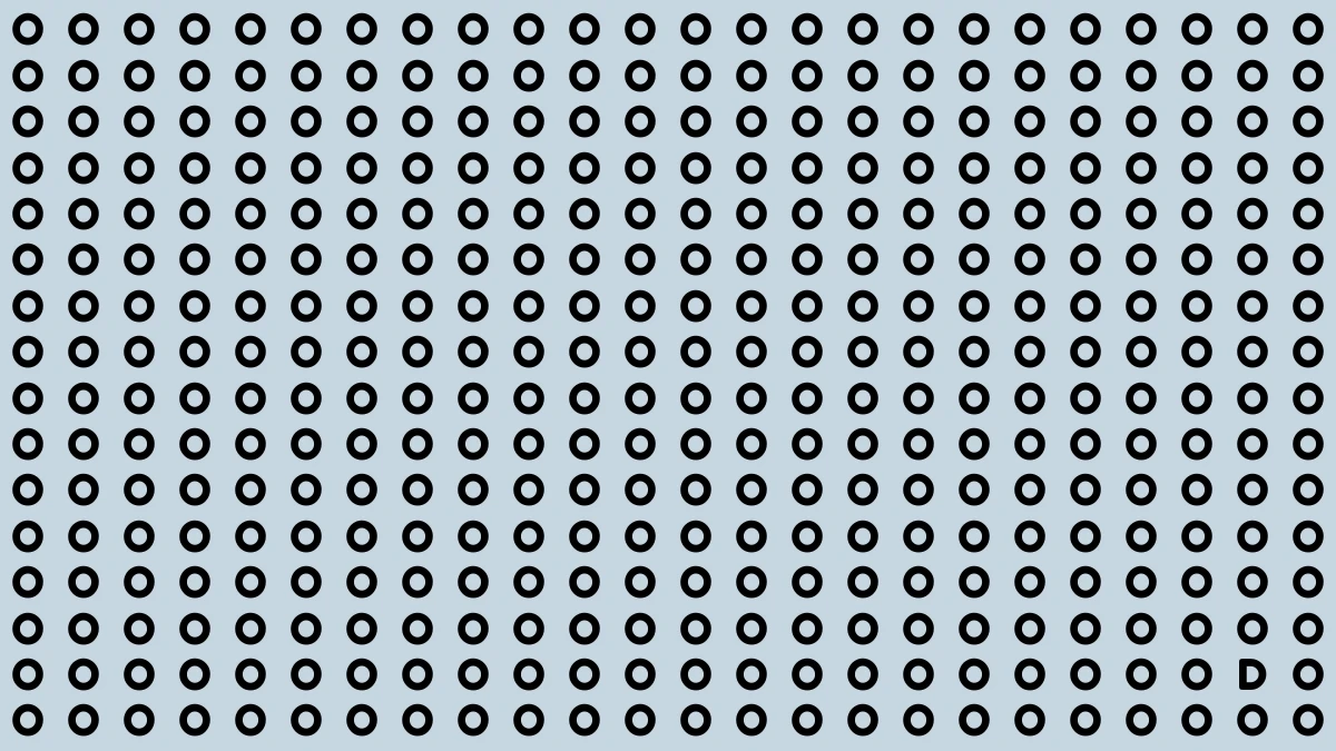 Optical Illusion: Within 6 Seconds Spot The Letter D among Os