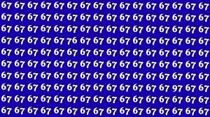 Optical Illusion: Within 6 Seconds Spot The Number 76 and 97 among 67s