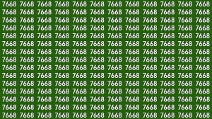 Optical Illusion: Within 6 Seconds Spot The Number 7968 among 7668