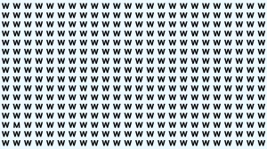 Optical Illusion: Within 7 Seconds Spot The Letter M among Ws