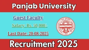 Panjab University Guest Faculty Recruitment 2025 - Apply Offline