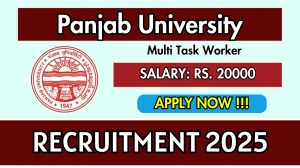Panjab University Multi Task Worker Recruitment 2025 - Apply Offline