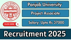 Panjab University Project Associate Recruitment 2025 - Apply Online for 01 Posts