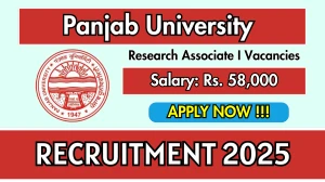 Panjab University Research Associate I Recruitment 2025 - Apply Offline Panjab University Research Associate I Recruitment 2025 - Apply Offline