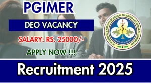 PGIMER Data Entry Operator Grade A Recruitment 2025 - Apply Offline PGIMER Data Entry Operator Grade A Recruitment 2025 - Apply Offline