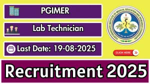 PGIMER Lab Technician Recruitment 2025 - Apply Offline