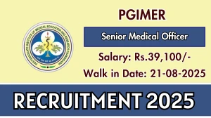 PGIMER Senior Medical Officer Recruitment 2025 – Walk in
