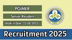 PGIMER Senior Resident Recruitment 2025 – Walk in
