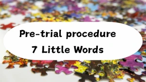 Pre-trial procedure 7 Little Words 9 letters Answer