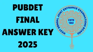 PUBDET Final 2025 Answer Key OUT at wbjeeb.nic.in Download PDF