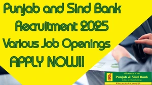 Punjab and Sind Bank Physiotherapist Recruitment 2025 - Apply Offline