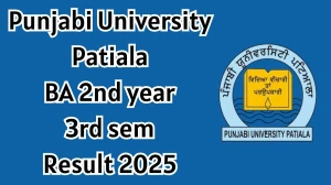 Punjabi University,Patiala BA 2nd year 3rd sem Result 2025 Released at pupexamination.ac.in Direct Link to Download Result