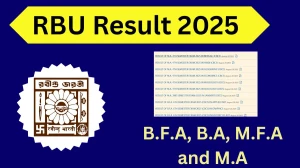 RBU Result 2025 Released at rbu.ac.in Direct Link to Download 1st, 2nd, 4th and 6th Semester Result