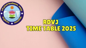 RDVJ Time Table 2025 Announced @ rdunijbpin.org Details Here