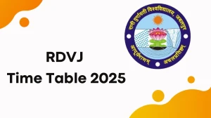 RDVJ Time Table 2025 Announced @ rdunijbpin.org Details Here