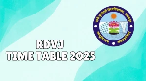 RDVJ Time Table 2025 Out @ rdunijbpin.org Details Here