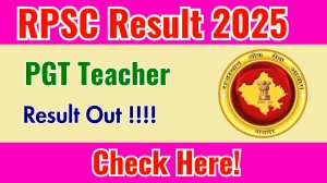 RPSC PGT Teacher Result 2025 Out at rpsc.rajasthan.gov.in, Direct Link to Download Result PDF Here