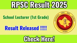 RPSC School Lecturer (1st Grade) Result 2025 Out at rpsc.rajasthan.gov.in, Direct Link to Download Result PDF Here RPSC School Lecturer (1st Grade) Result 2025 Out at rpsc.rajasthan.gov.in, Direct Link to Download Result PDF Here